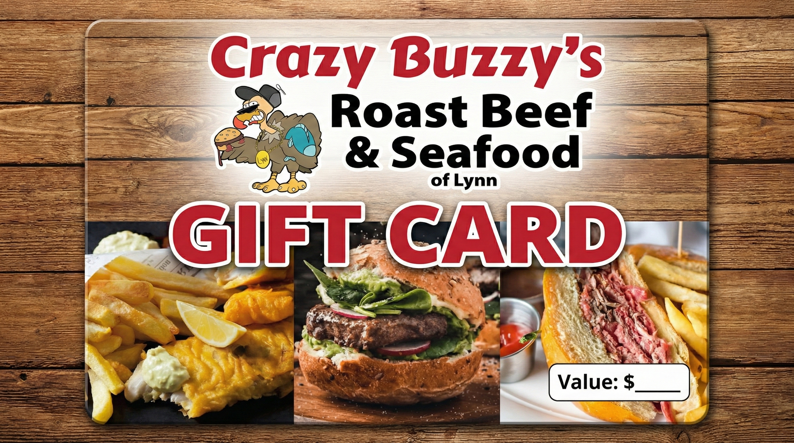Crazy Buzzy's Gift Card
